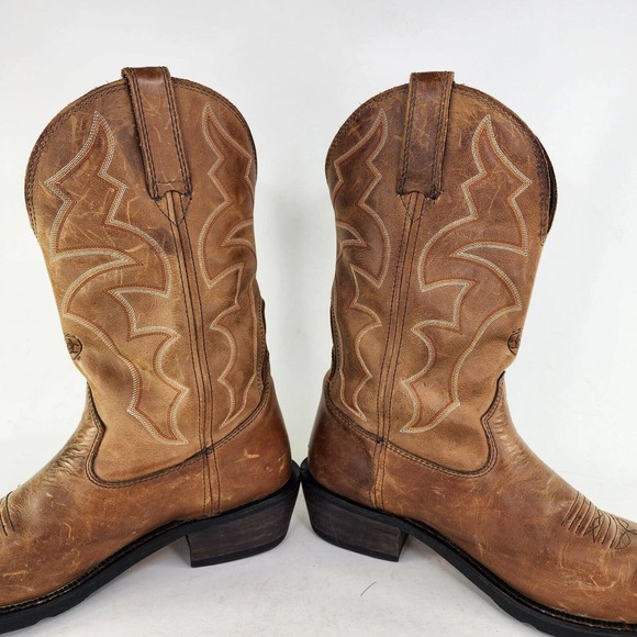 Ariat Men's Ironside 10005937 Cowboy boot US 12 D Brown Leather western boot - Picture 6 of 11